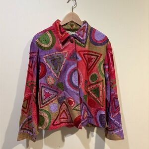 Pushpa Vintage Geo-Print Women's Jacket